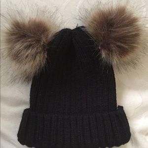 Fur Pom Pom Winter Hat